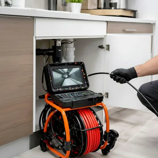 Sewer camera inspection Phoenix - HD pipe inspection equipment with monitor display